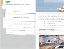 Tablet Screenshot of mediatrainingfaq.com